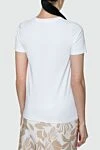 Women's basic white fitted T-shirt Organic Basics - 95% cotton, 5% elastane. Country of manufacture: Italy. Care: specialized cleaning - photo 4