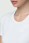 Organic Basics Women's basic white fitted T-shirt - 95% cotton, 5% elastane. Country of manufacture: Italy. Care: specialized cleaning - photo 5