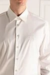 Billionaire White men's shirt - 70% cotton, 27% polyamide, 3% elastane. Closure: buttons. Country of manufacture: Italy. Care: specialized cleaning - photo 5