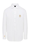 Billionaire White cotton and elastane shirt for men - 97% cotton, 3% elastane. Closure: buttons. Country of manufacture: Italy. Care: specialized cleaning - photo 1