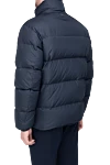 Men's down jacket made of polyester blue Billionaire - Brand Logo. 100% polyester. Closure: Zipper. Two side pockets, two inside pockets. Lining: 55% polyester, 45% viscose. Insulation: 100% polyester. Country of manufacture: Italy. Care: specialized cleaning - photo 4