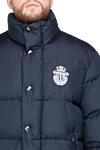 Billionaire Men's down jacket made of polyester blue - Brand Logo. 100% polyester. Closure: Zipper. Two side pockets, two inside pockets. Lining: 55% polyester, 45% viscose. Insulation: 100% polyester. Country of manufacture: Italy. Care: specialized cleaning - photo 5