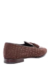 Brown Alligator Loafers for men Pellettieri di Parma - contrast sole, textured leather, tassels. heel height 2 cm. 100% alligator skin. Country of manufacture: Italy. Care: specialized cleaning - photo 4