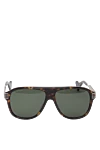 Gucci Brown men's glasses with logo on the arms - leopard color. Additional: UV protection, scratch protection, case included. plastic, metal. Country of manufacture: Italy. Care: specialized cleaning - photo 1