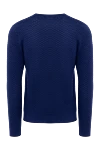 Cotton jumper blue for men Dalmine - Textured pattern. 100% cotton. Country of manufacture: Italy. Care: specialized cleaning - photo 6