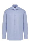 Alessandro Gherardi Blue cotton shirt for men - 100% cotton. Closure: buttons. Country of manufacture: Italy. Care: specialized cleaning - photo 1