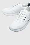 Billionaire White leather sneakers for men - logo print. 100% genuine leather. lacing. sole height 2cm. Country of manufacture: Italy. Care: specialized cleaning - photo 5