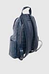 Cesare di Napoli Backpack made of crocodile leather blue for men - textured leather. 100% crocodile skin. front pocket and side pocket. Closure: Zipper. Country of manufacture: Italy. Care: specialized cleaning - photo 3