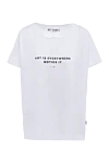 Ko Samui White cotton T-shirt for women - inscription print. 100% cotton. Country of manufacture: Italy. Care: specialized cleaning - photo 1