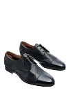 Doucal`s Men's black leather shoes - Decor: Perforation. Composition: 100% leather. Clasp: Lace-up. Interior: Leather. Insole: Leather. Heel height: 2cm. Outsole: Other materials. Country of manufacture: Italy. Care: specialized cleaning - photo 3