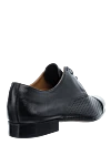 Men's black leather shoes Doucal`s - Decor: Perforation. Composition: 100% leather. Clasp: Lace-up. Interior: Leather. Insole: Leather. Heel height: 2cm. Outsole: Other materials. Country of manufacture: Italy. Care: specialized cleaning - photo 4