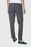 Women's grey trousers with a drawstring D.Exterior - viscose, polyamide, elastane. two side pockets. drawstring. Country of manufacture: Italy. Care: specialized cleaning - photo 4