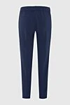 D.Exterior Women's fitted blue elastic waist trousers - polyester, elastane. two side pockets. zipper. Country of manufacture: Italy. Care: specialized cleaning - photo 7