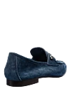 Blue suede loafers for men Andrea Ventura - buckle. 100% suede. Sole Height: Heel Height 2cm. Country of manufacture: Italy. Care: specialized cleaning - photo 4