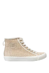 Zimmermann Sneakers beige for women - Contrast sole, logo. 100% textile. Lace. Sole height: 2 cm. Country of manufacture: Italy. Care: specialized cleaning - photo 1