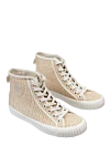 Zimmermann Sneakers beige for women - Contrast sole, logo. 100% textile. Lace. Sole height: 2 cm. Country of manufacture: Italy. Care: specialized cleaning - photo 3