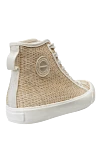 Sneakers beige for women Zimmermann - Contrast sole, logo. 100% textile. Lace. Sole height: 2 cm. Country of manufacture: Italy. Care: specialized cleaning - photo 4