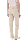 Women's classic high-waisted pants white Max&Moi - buckle. viscose, wool, elastane. hook, zipper. Country of manufacture: Italy. Care: specialized cleaning - photo 4