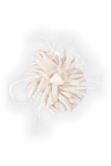 Peserico Brooch for women beige in the shape of a flower made of fabric strips - fabric flower. 100% viscose. Fastener: pin. Country of manufacture: Italy. Care: specialized cleaning - photo 1