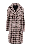 Ermanno Scervino Women's pink wool and paliomide coat - check pattern. 95% wool, 5% polyamide. Closure: buttons. two side pockets. Country of manufacture: Italy. Care: specialized cleaning - photo 1