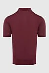 Silk polo burgundy for men Cesare di Napoli - 100% silk. Closure: Zipper. Country of manufacture: Italy. Care: specialized cleaning - photo 6