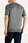 Short sleeve jumper in silk and cotton gray for men Cesare di Napoli - Short sleeve. 55% silk, 45% cotton. Country of manufacture: Italy. Care: specialized cleaning - photo 4