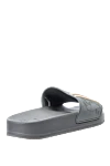 Gray polyurethane slippers for men Brunello Cucinelli - contrasting stripes, embossed pattern. 100% polyurethane. polyurethane. Country of manufacture: Italy. Care: specialized cleaning - photo 4