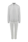Brunello Cucinelli Men's sports suit made of cashmere, cotton and polyamide gray - 57% cashmere, 40% cotton, 3% polyamide. Closure: Drawstring, zipper. Four side pockets. Country of manufacture: Italy. Care: specialized cleaning - photo 1