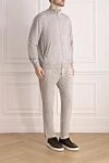 Brunello Cucinelli Men's sports suit made of cashmere, cotton and polyamide gray - 57% cashmere, 40% cotton, 3% polyamide. Closure: Drawstring, zipper. Four side pockets. Country of manufacture: Italy. Care: specialized cleaning - photo 3