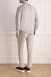 Men's sports suit made of cashmere, cotton and polyamide gray Brunello Cucinelli - 57% cashmere, 40% cotton, 3% polyamide. Closure: Drawstring, zipper. Four side pockets. Country of manufacture: Italy. Care: specialized cleaning - photo 4