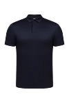 Corneliani Black cotton polo shirt for men - 100% cotton. Buttons. Country of manufacture: Italy. Care: specialized cleaning - photo 1