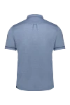 Blue cotton polo for men Corneliani - Chest pocket. 100% cotton. Buttons. Country of manufacture: Italy. Care: specialized cleaning - photo 6