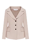 Dior Beige silk jacket for women - contrasting buttons. 100% silk. Closure: buttons. two external side pockets with flaps. Country of manufacture: Italy. Care: specialized cleaning - photo 1