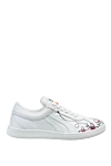 Mecap White leather sneakers for women - original print. leather. lacing. Country of manufacture: Italy. Care: specialized cleaning - photo 1