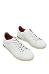 Loro Piana White leather snickers for men - 100% genuine leather. laces. Country of manufacture: Italy. Care: specialized cleaning - photo 3