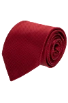 Italo Ferretti Red silk tie for men - 100% silk. Country of manufacture: Italy. Care: specialized cleaning - photo 1