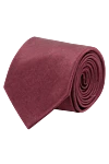 Italo Ferretti Silk tie in burgundy for men - bordeaux melange. 100% silk. Country of manufacture: Italy. Care: specialized cleaning - photo 1