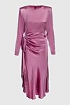 Alessandra Rich Pink silk dress for women - zipper. drapery. 100% silk. Country of manufacture: Italy. Care: specialized cleaning - photo 1