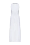 Rocco Ragni White cotton and elastane overalls for women - 97% cotton, 3% elastane. Closure: hidden zipper. two chest pockets. Country of manufacture: Italy. Care: specialized cleaning - photo 1