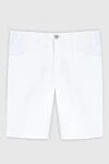 Brioni White cotton shorts for men - 99% cotton, 1% elastane. Fastener: zipper, button. Three side pockets, two back pockets. Country of manufacture: Italy. Care: specialized cleaning - photo 1