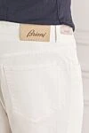 Brioni Men's white cotton shorts - 99% cotton, 1% elastane. Fastener: zipper, button. Three side pockets, two back pockets. Country of manufacture: Italy. Care: specialized cleaning - photo 5