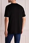 Black cotton T-shirt for men Dolce & Gabbana - logo print. 100% cotton. Country of manufacture: Italy. Care: specialized cleaning - photo 4