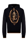 Dolce & Gabbana Men's cotton hoodie black - Brand logo print. Hood. 100% cotton. Closure: Drawstring. Country of manufacture: Italy. Care: specialized cleaning - photo 1