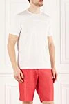 Loro Piana White cotton T-shirt for men - 100% cotton. Country of manufacture: Italy. Care: specialized cleaning - photo 3