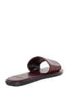 Burgundy leather slippers for men Cortigiani - 100% genuine leather. leather interior. polyurethane. Country of manufacture: Italy. Care: specialized cleaning - photo 4