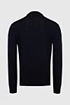 Black wool and silk jumper for men Cortigiani - 70% wool, 30% silk. Country of manufacture: Italy. Care: specialized cleaning - photo 6