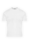 Cortigiani White cotton T-shirt for men - slits in the side seams. 100% cotton. Country of manufacture: Italy. Care: specialized cleaning - photo 1