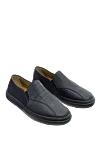 Tardini Black alligator leather moccasins for men - textured leather, perforation. alligator skin. lacing. Insole: leather. Country of manufacture: Italy. Care: specialized cleaning - photo 3