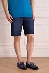 Jacob Cohen Shorts blue for men - contrast stitching. 72% cotton, 25% polyester, 3% elastane. Fastener: zipper, button. Three side pockets, two back pockets. Country of manufacture: Italy. Care: specialized cleaning - photo 3