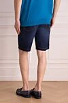 Shorts blue for men Jacob Cohen - contrast stitching. 72% cotton, 25% polyester, 3% elastane. Fastener: zipper, button. Three side pockets, two back pockets. Country of manufacture: Italy. Care: specialized cleaning - photo 4